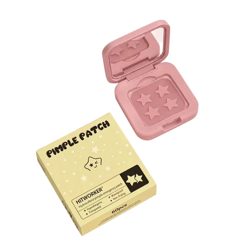 Acne Stickers Star Hydrocolloid Blemish Patches 60 Mirror Compact Refillable